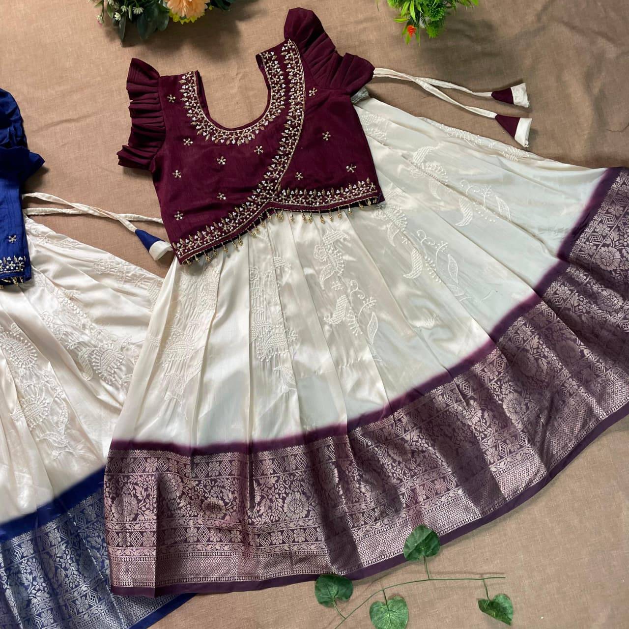 Mango Love Silk Maroon Bulk kids clothing suppliers in Pune